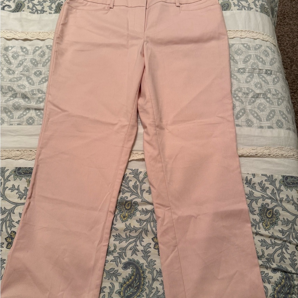 NY&Co 7th Avenue Blush Pink Dress Capri Pants Sz 4”